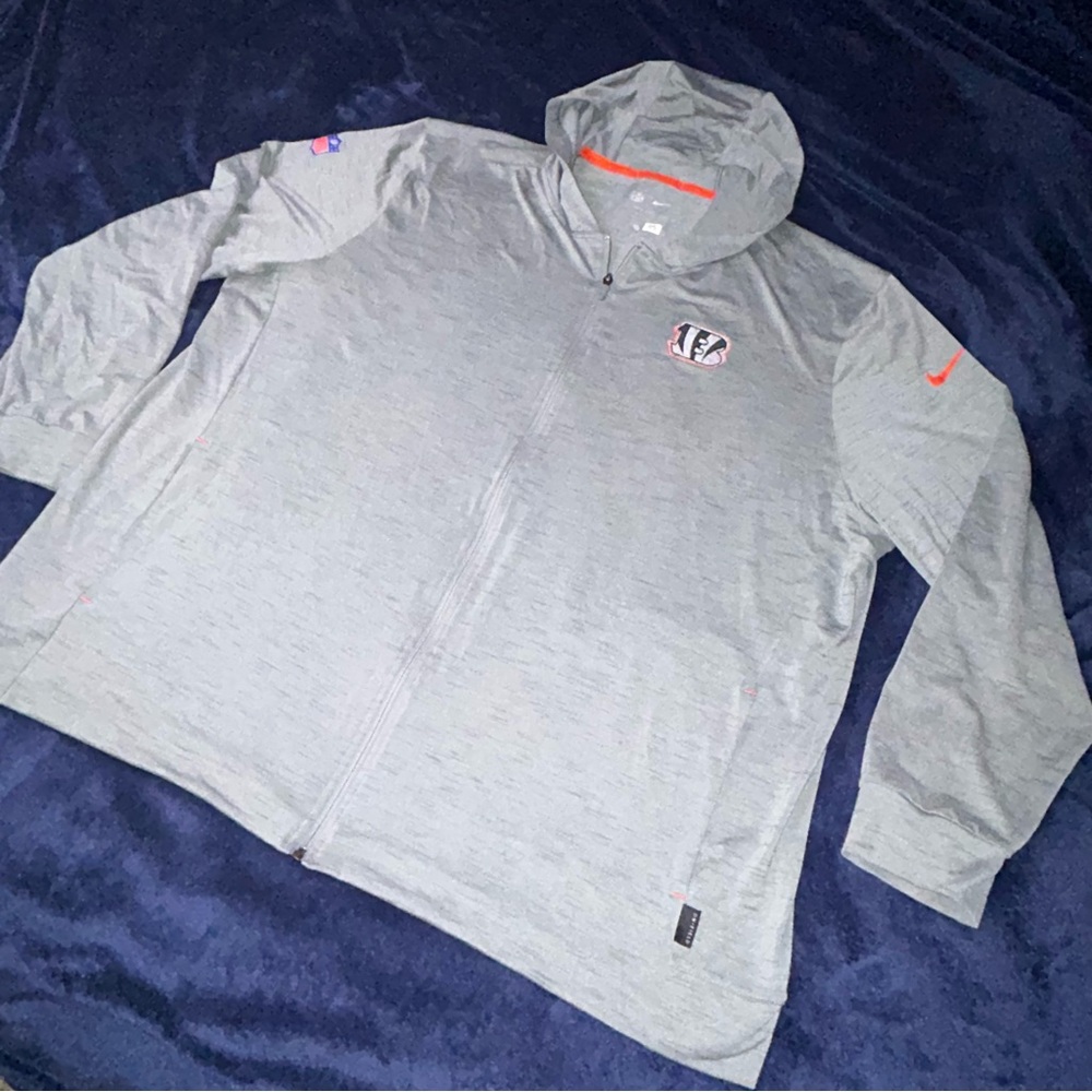 NFL Cincinnati Bengals Gray and Orange Dri-FIT Hoodie size 3X - Picture 2 of 12